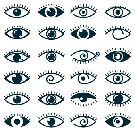 Free Vector | Different eyes icon collection