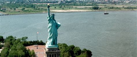 Statue of Liberty, aerial view | New York Harbor Parks