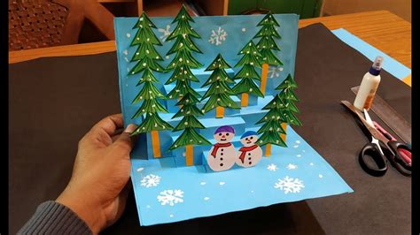 3D Christmas Pop Up Card | How to make a 3D Pop Up Christmas Greeting ...