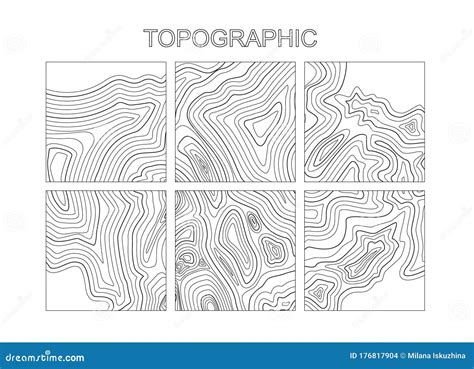 Background Of The Topographic Map. Topographic Map Black Lines, Contour ...