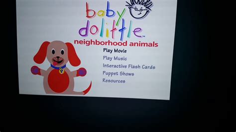 Baby Dolittle: Neighborhood Animals DVD Menu - YouTube