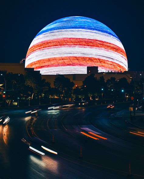 World's largest sphere in Las Vegas illuminated for the first time ...