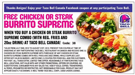 Free Printable Coupons: Taco Bell Coupons