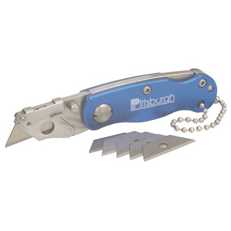 Mini Lockback Utility Knife with Five Blades