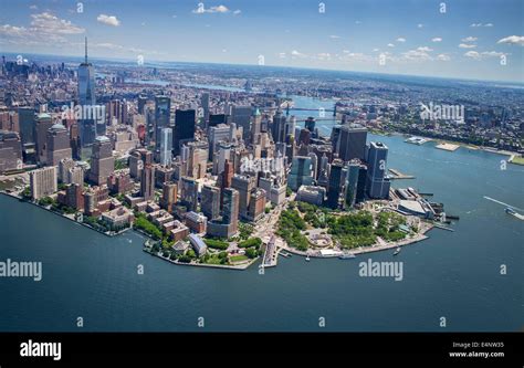 USA, New York, New York City, Aerial view of Manhattan and New York ...