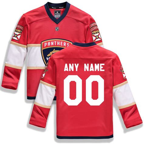 Fanatics Branded Florida Panthers Youth Red Home Replica Custom Jersey