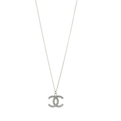 Chanel Crystal CC Logo Necklace