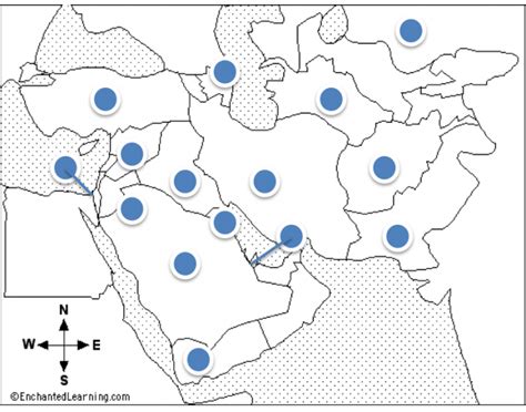 Middle East Map Quiz - Countries