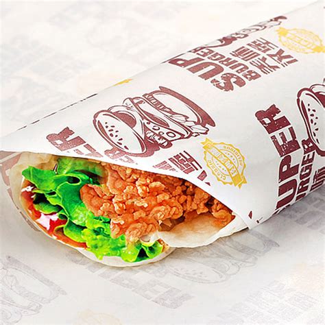 PE Coated Greaseproof Burger Wrapping Paper, Food Packaging Paper