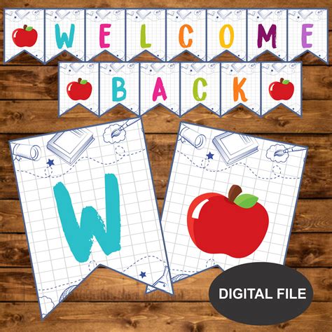 Welcome Back Printable Banner Instant Download Back to - Etsy ...