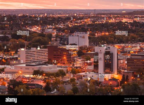 USA, South Dakota, Rapid City, elevated view of the skyline Stock Photo ...