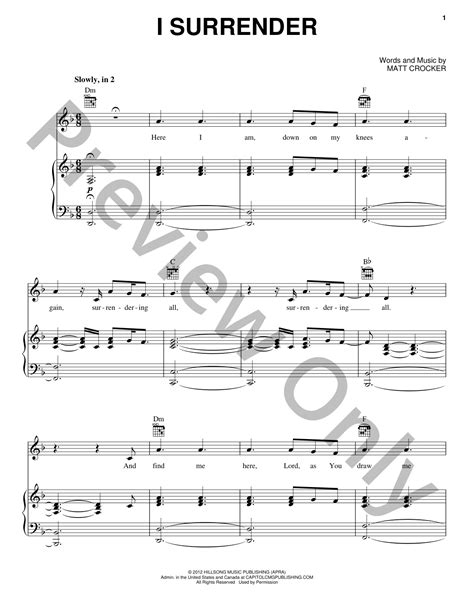 I Surrender by Hillsong Live| J.W. Pepper Sheet Music