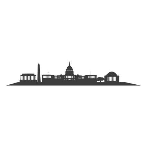 Washington dc skyline silhouette - Transparent PNG & SVG vector file