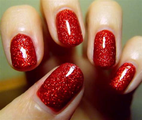 [ 2 coats: Milani Red Sparkle]