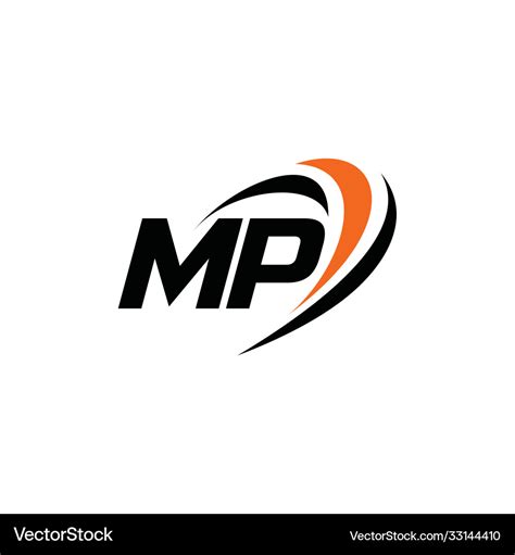 Mp monogram logo Royalty Free Vector Image - VectorStock