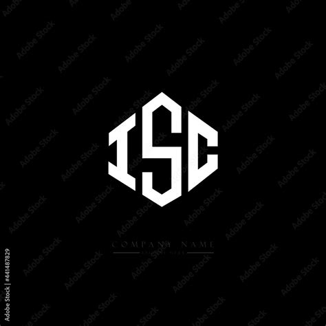 ISC letter logo design with polygon shape. ISC polygon logo monogram ...