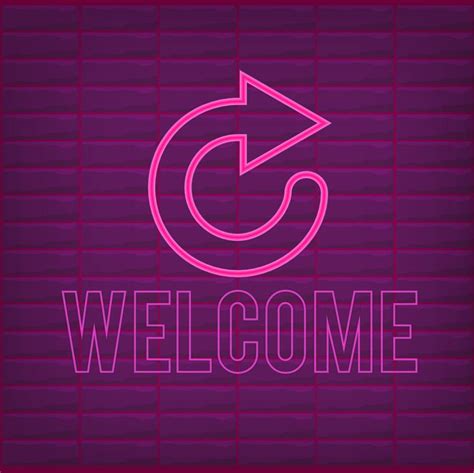 Welcome sign pink neon effect. isolated pink neon effect for box ...