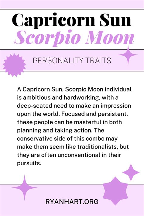 Capricorn Sun Scorpio Moon Personality Traits | Ryan Hart