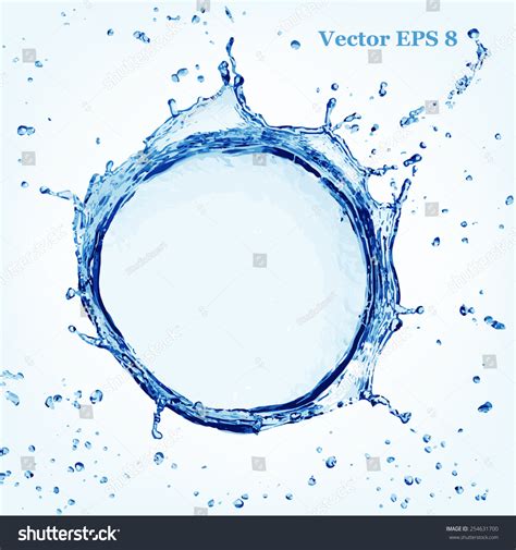 Blue Water Splash Vector Illustration Eps Stock Vector (Royalty Free ...