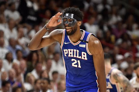 Joel Embiid is back, he’s got a cool mask, and he’s about to destroy ...