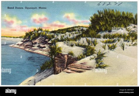 Sand dunes, Ogunquit, Maine , Beaches, Tichnor Brothers Collection ...