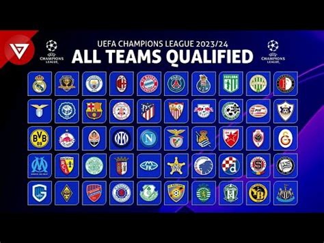 UEFA Champions League 2023/24: All Teams Qualified | Qualification ...