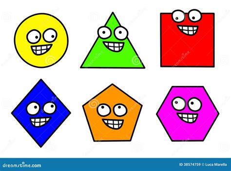 Geometry shapes clipart stock illustration. Image of basic - 38574759