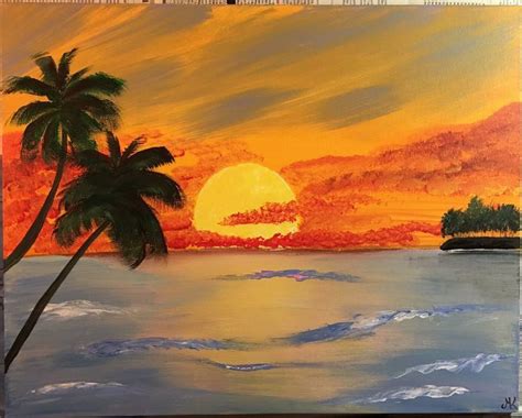 Paintings Of Sunsets Over The Ocean – Warehouse of Ideas