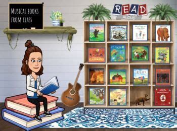 Bitmoji Classroom: Interactive Musical Library (15 Books!) | Rhythm ...