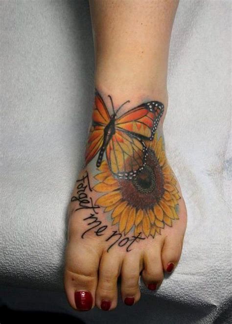 butterfly sunflower tattoo designs - Yukiko Larry