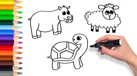 Learn How to Draw Animals | Teach Drawing for Kids and Toddlers ...