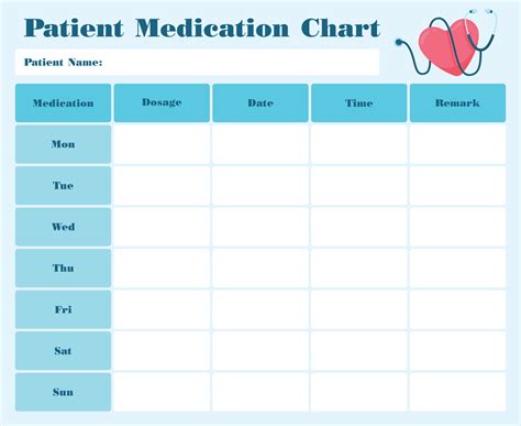 Medicine Chart Printable