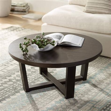 Round Coffee Table Black - Lamphi Furniture