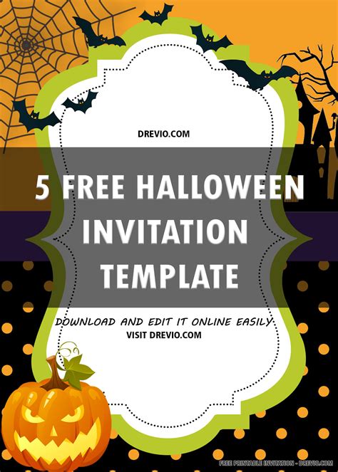 Free Printable Halloween Birthday Party Invitation Templates | Download ...