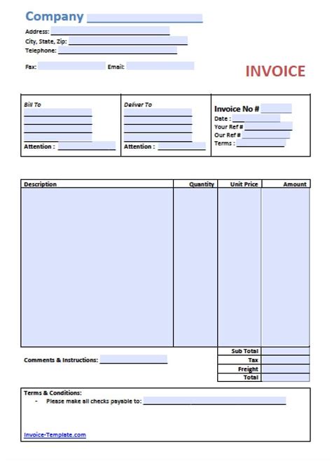 Microsoft word invoice templates free download - fersong