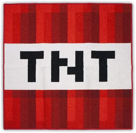 Minecraft TNT Block Area Rug | TNT Block Rug | 39-Inch Square Area Rug ...