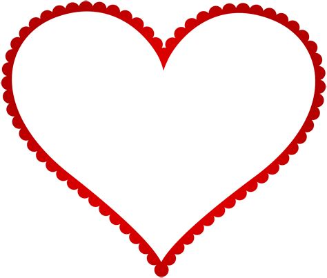 Heart Picture frame Clip art - Red Heart Border Frame Transparent PNG ...