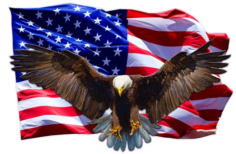 Soaring Bald Eagle American Flag Decal - Walmart.com - Walmart.com