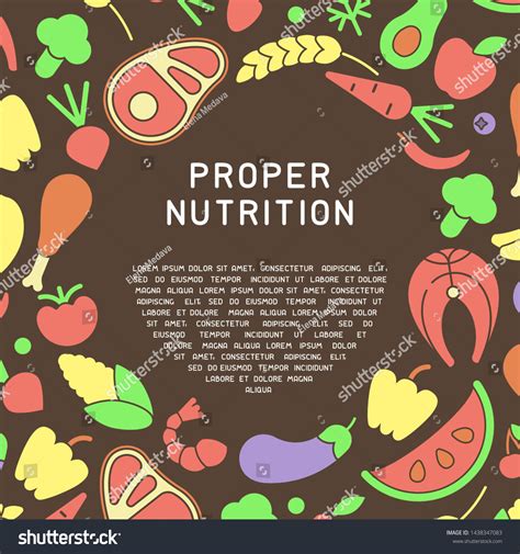 Vector Poster Proper Nutrition Information Food Stock Vector (Royalty ...