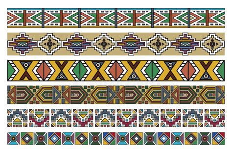 Ndebele African Border Pattern Art 2 Stock Photo - Image: 25562330