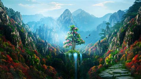 1920x1080 Spring Autumn Colorful Nature Magical Forest 4k Laptop Full ...