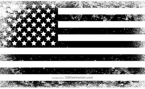 Black and White Distressed American Flag | Black and white flag, Black ...