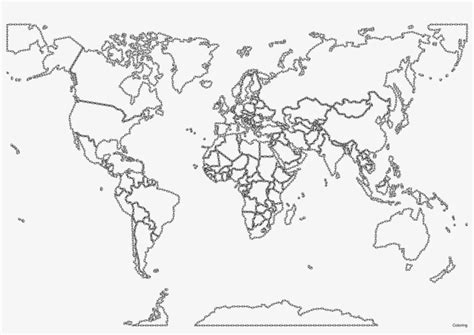 World Map Coloring Pages - Learny Kids