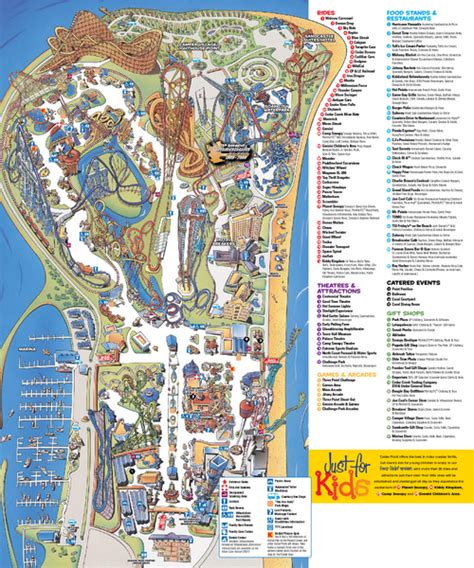 2018 Cedar Point Shores Waterpark Park Map And Guide Amusement Parks ...