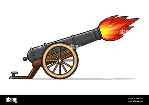 Old cannon firing Stock Vector Image & Art - Alamy