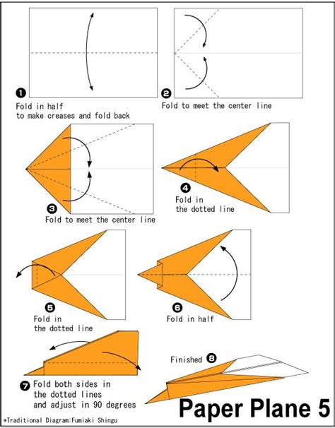 origami Paper Plane 5 | Origami paper plane, Origami airplane, Paper ...