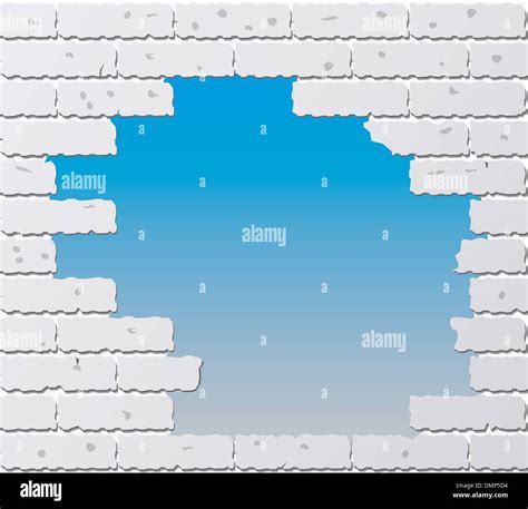 vector broken brick wall Stock Vector Image & Art - Alamy