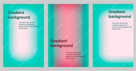 Premium Vector | Set of turquoise gradient backgrounds