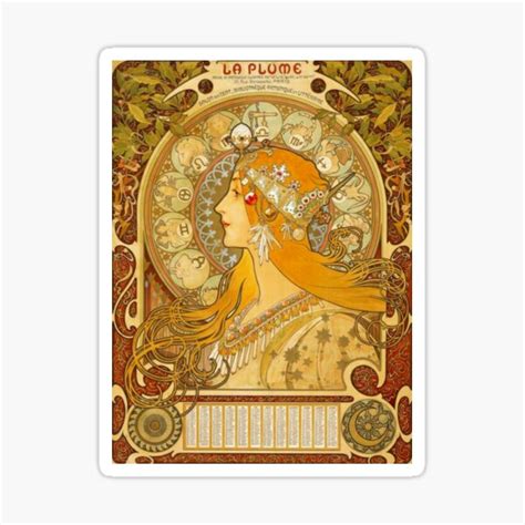 "Alphonse Mucha zodiac,mucha zodiac" Sticker by Olivia-One | Redbubble