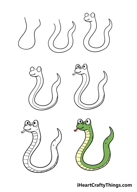 Snake Drawing - How To Draw A Snake Step By Step